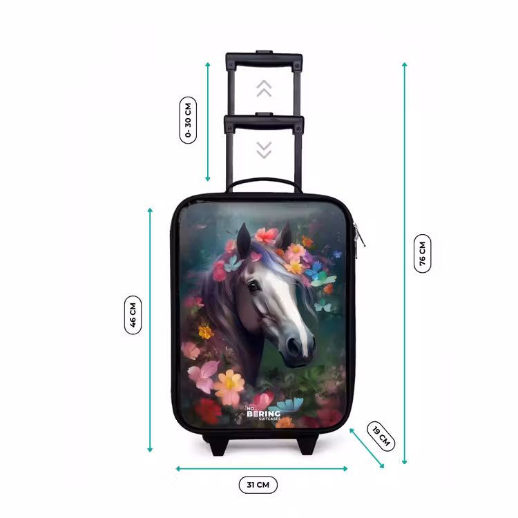 Valise enfant - Cheval dans des fleurs colorées — 7
