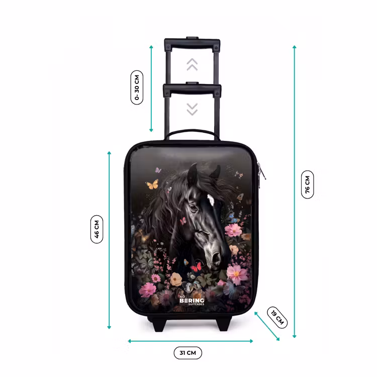 Valise enfant - Cheval noir en fleurs — 7