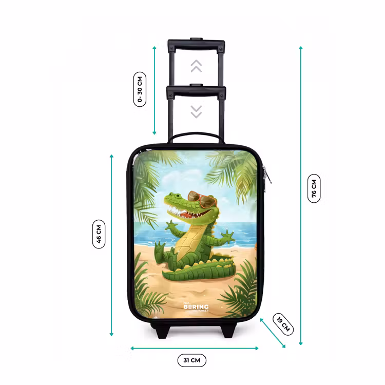 Valise enfant - Noir - Crocodile sur la plage — 4