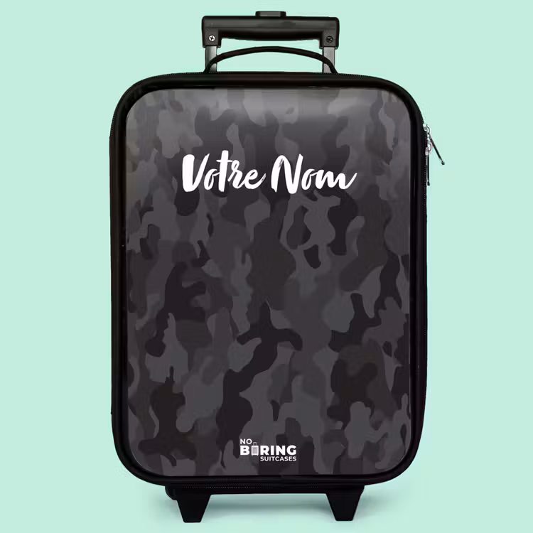 Valise enfant - Noir - Imprimé camouflage vert — 3
