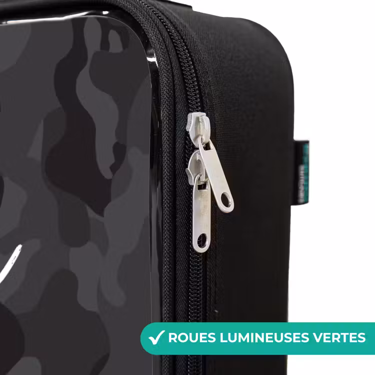 Valise enfant - Noir - Imprimé camouflage vert — 6