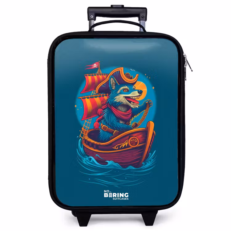 Valise enfant - Raton laveur pirate sur un bateau — 1