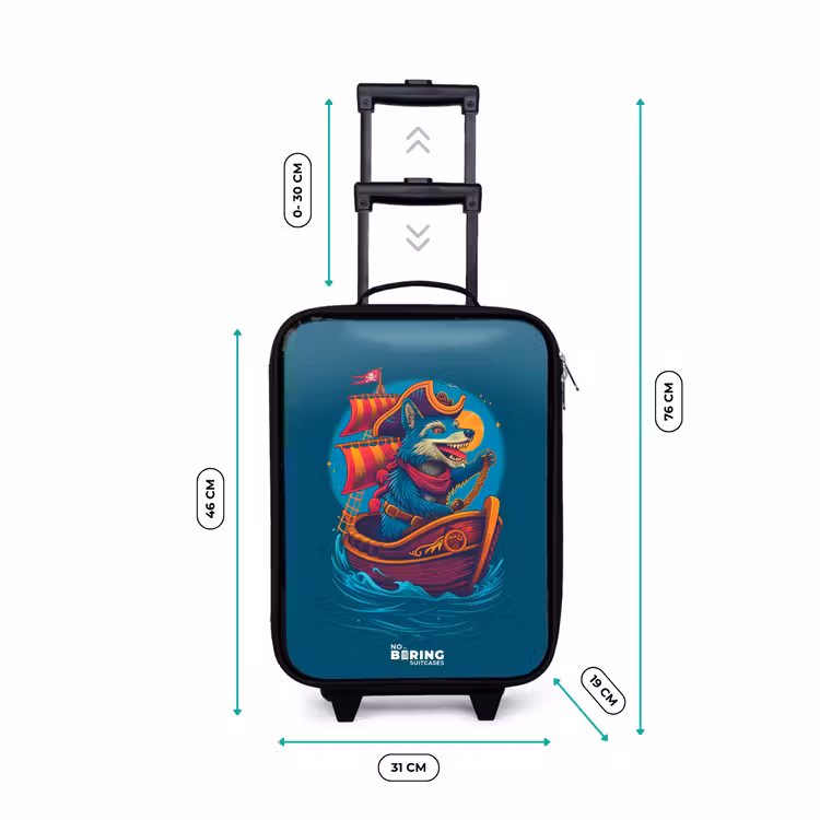 Valise enfant - Raton laveur pirate sur un bateau — 7