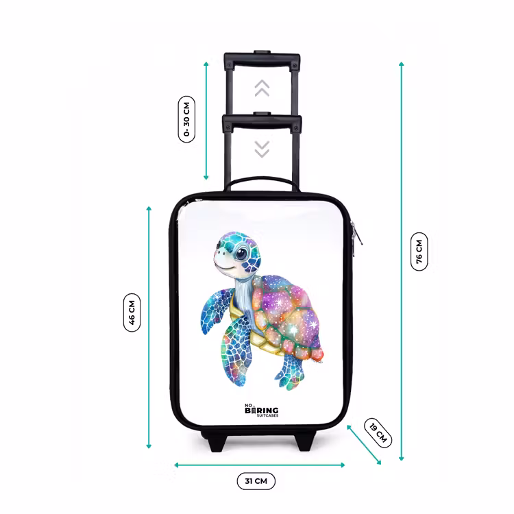 Valise enfant - Noir - tortue de mer pleine de couleurs — 4