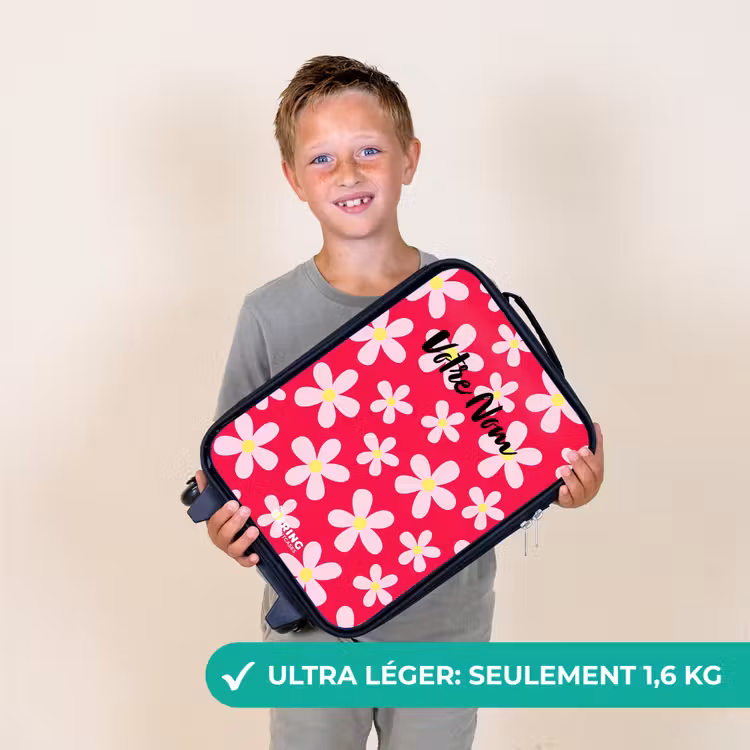Valise enfant - Noir - Daisy mania hotpink — 2