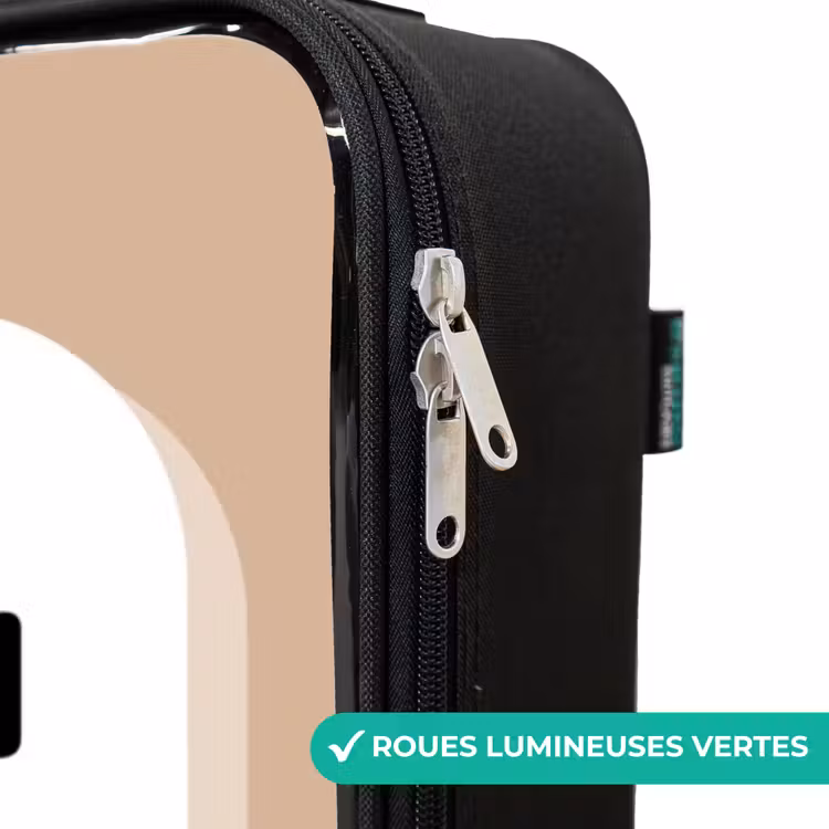 Valise enfant - Noir - Robot marron foncé avec un texte — 3