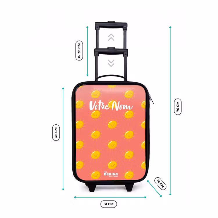 Valise enfant - Noir - Situation ensoleillée corail — 7