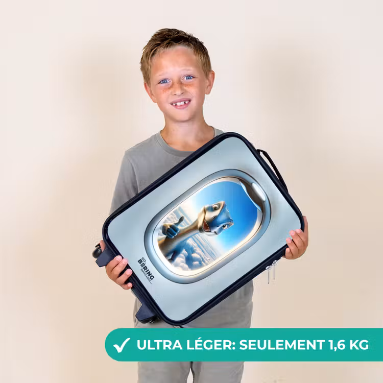 Valise enfant - Dino depuis le hublot d'un avion — 1