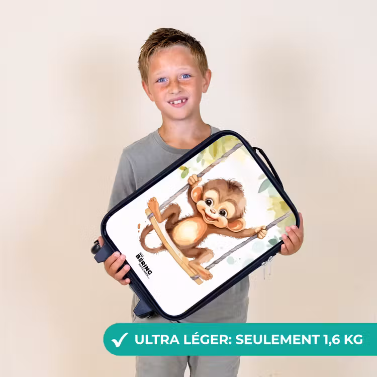 Valise enfant - Noir - Grand singe à bascule — 2