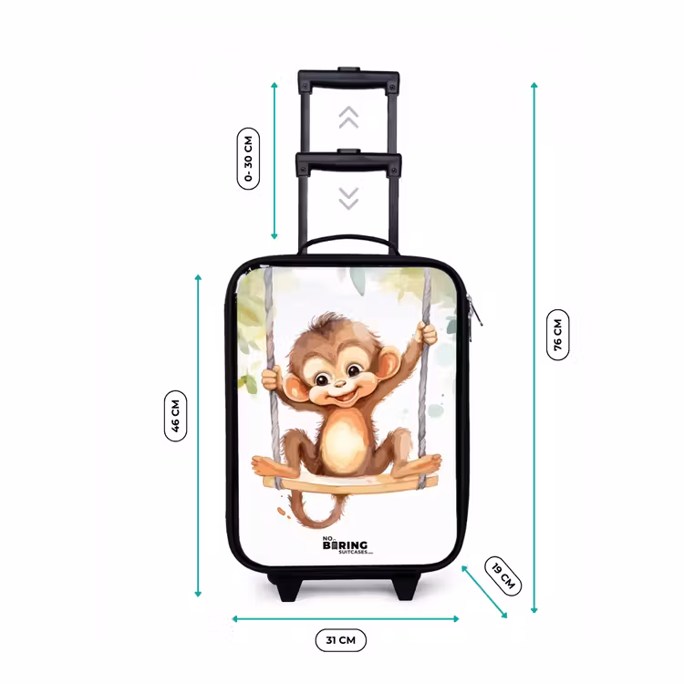 Valise enfant - Noir - Grand singe à bascule — 6