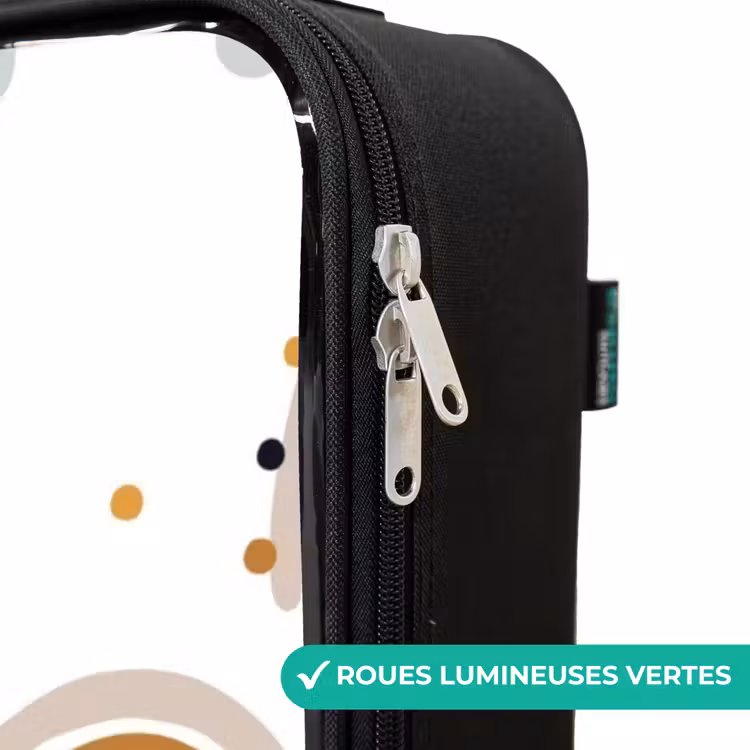 Valise enfant - Noir - Motif arc-en-ciel dans des couleurs douces — 3