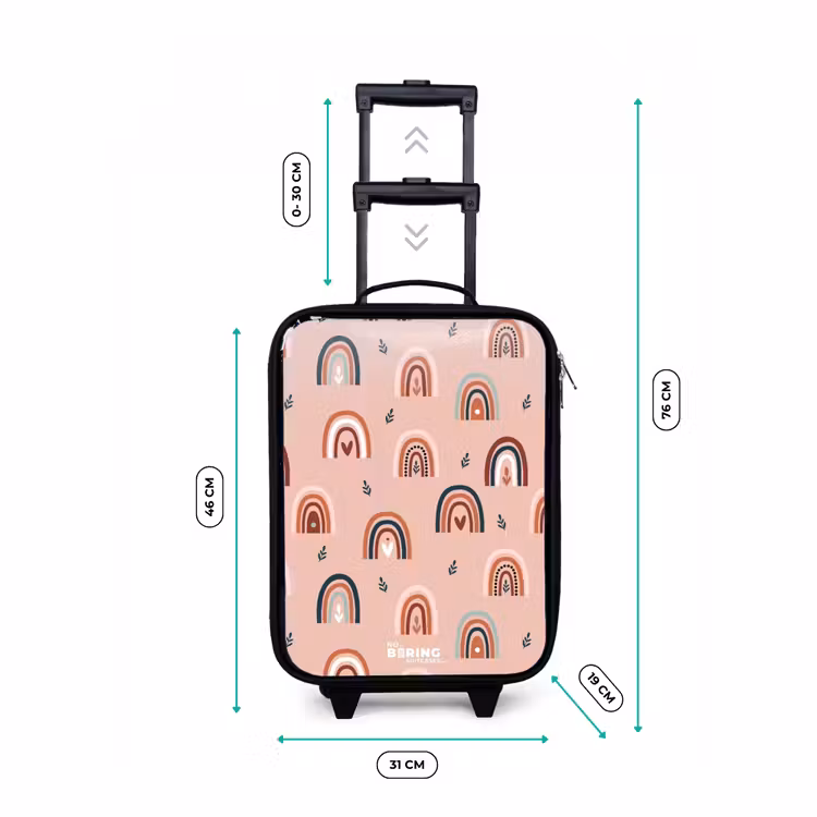 Valise enfant - Noir - Motif arc-en-ciel rose — 4