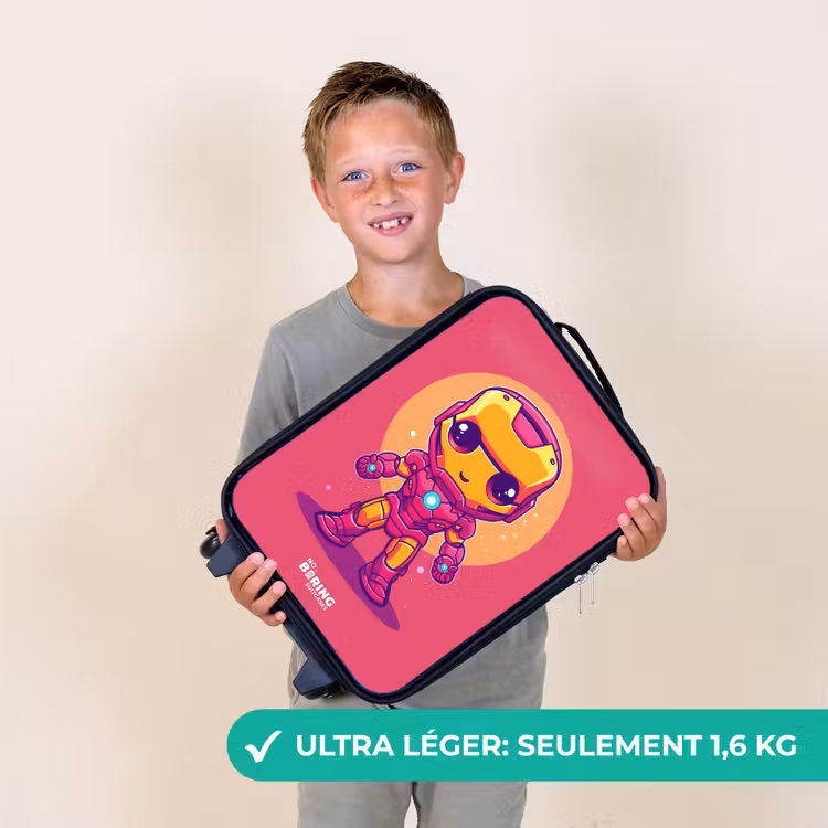 Valise enfant - Noir - Ranger rose — 2