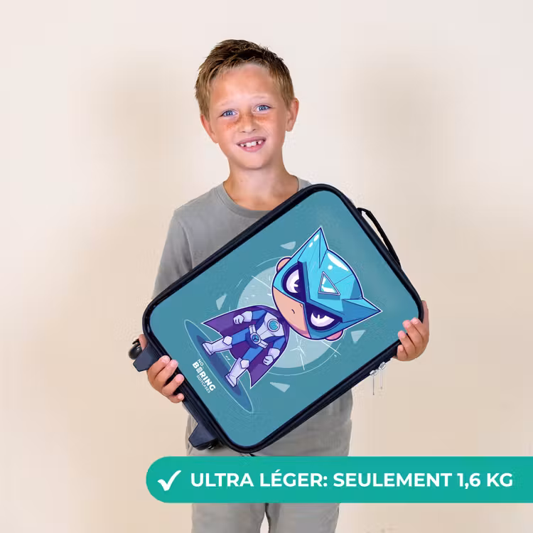 Valise enfant - Noir - Tornade turquoise — 2