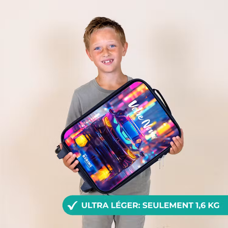 Valise enfant - Voiture de nuit au néon — 2