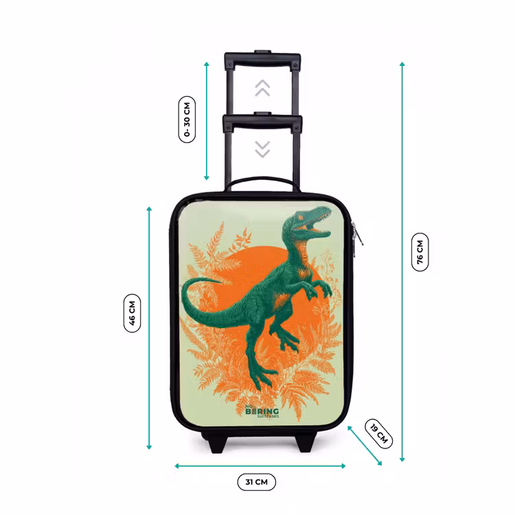 Valise enfant - Dino vert parmi les fougères — 7
