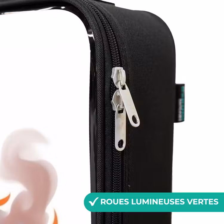 Valise enfant - Noir - Les pompiers dans un camion de pompiers rouge — 3