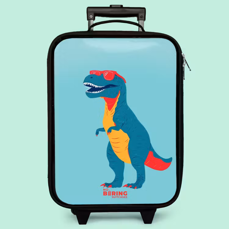 Valise enfant - T. rex cool avec des lunettes de soleil — 3