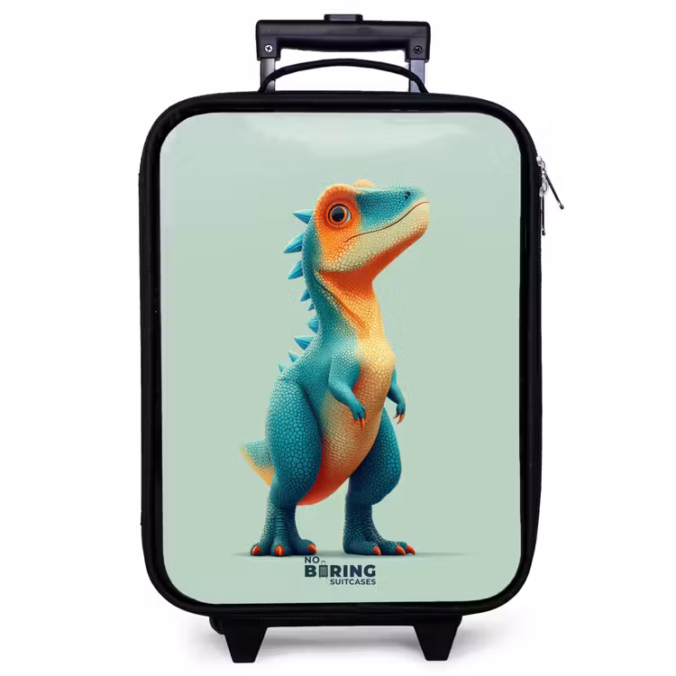 Valise enfant - Un dino robuste avec de grands yeux — 1