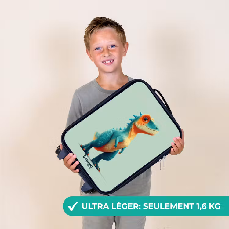 Valise enfant - Un dino robuste avec de grands yeux — 2