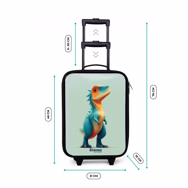 Valise enfant - Un dino robuste avec de grands yeux — 7