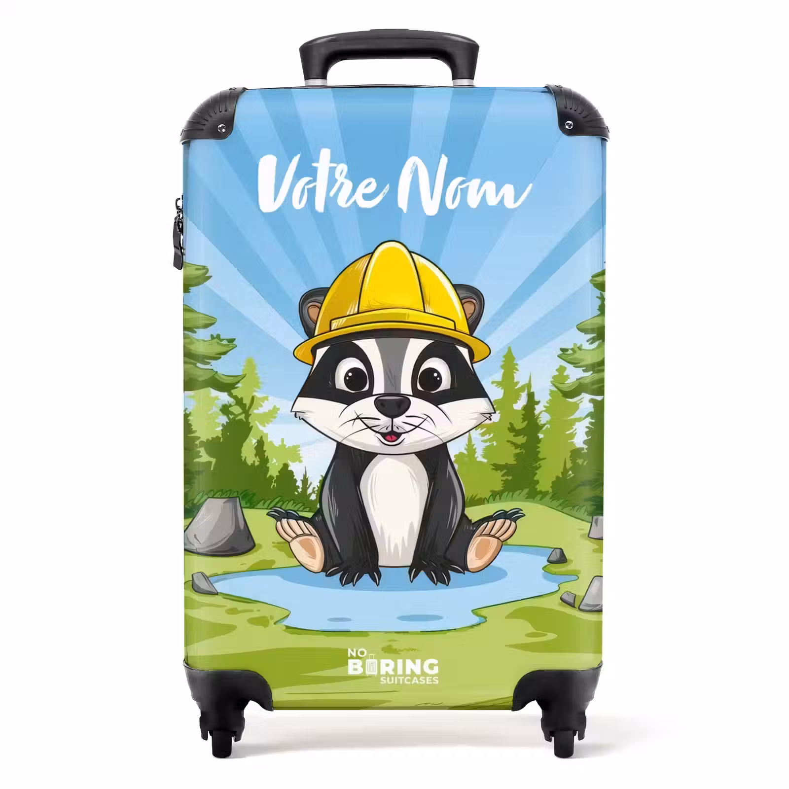 Valise avec nom - Ours de travail Wally — 1