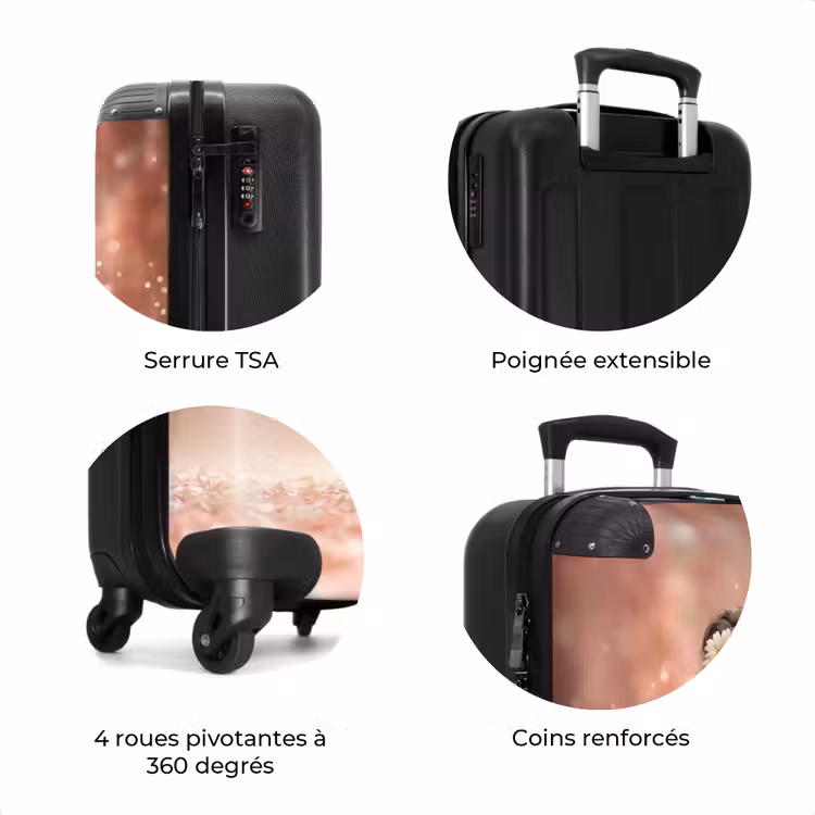 Valise - Fée en robe orange avec une marguerite — 8
