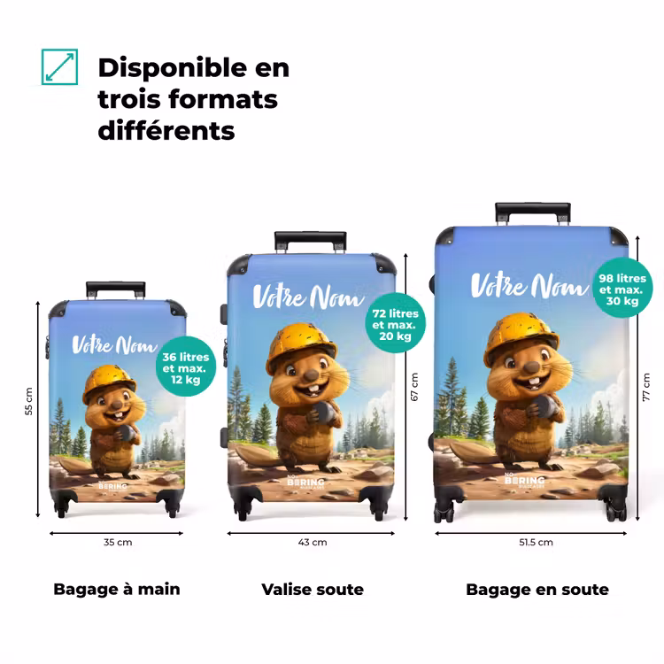 Valise avec nom - Casque de chantier Billy — 3