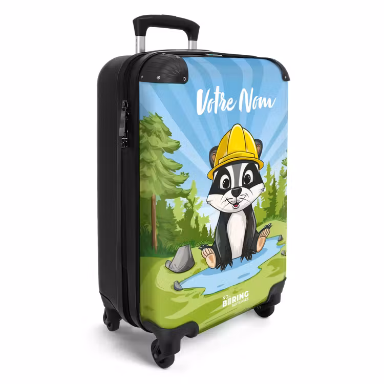 Valise avec nom - Ours de travail Wally — 2
