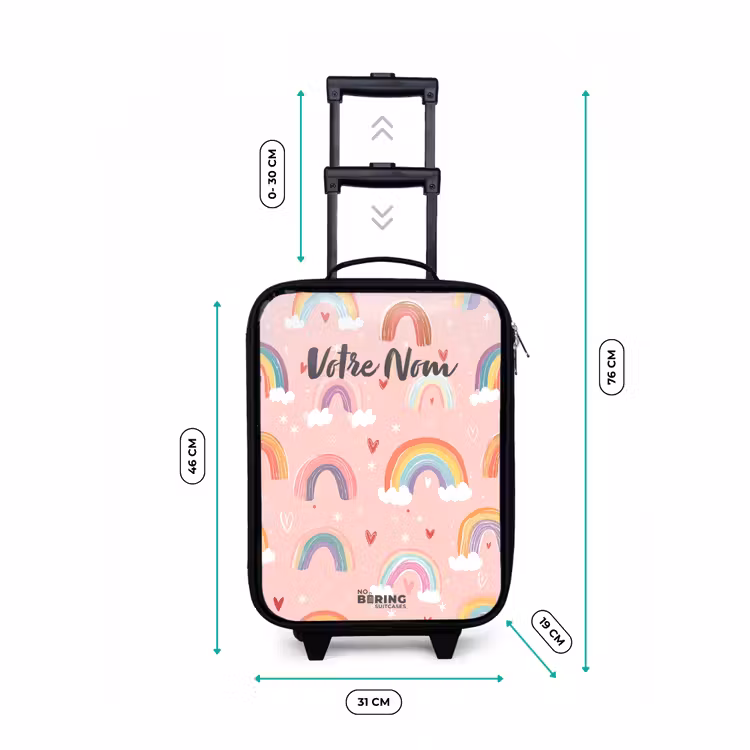 Valise enfant - Arcs-en-ciel sur fond rose — 7