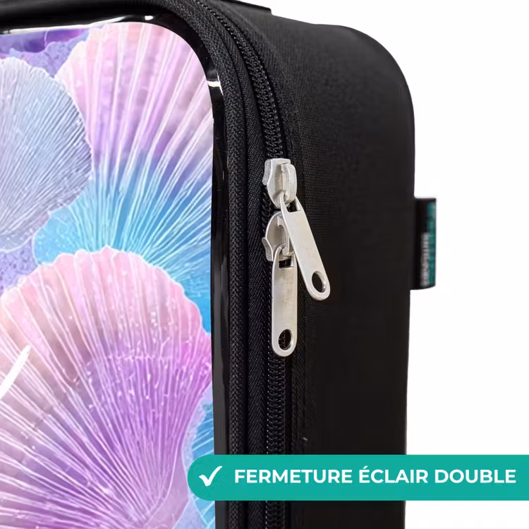 Valise enfant - Coquilles colorées sur fond violet — 6