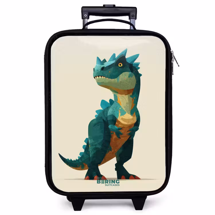 Valise enfant - Dinoïde cornu au regard acéré — 1
