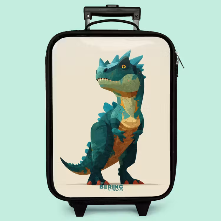 Valise enfant - Dinoïde cornu au regard acéré — 3