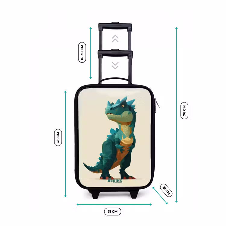 Valise enfant - Dinoïde cornu au regard acéré — 7
