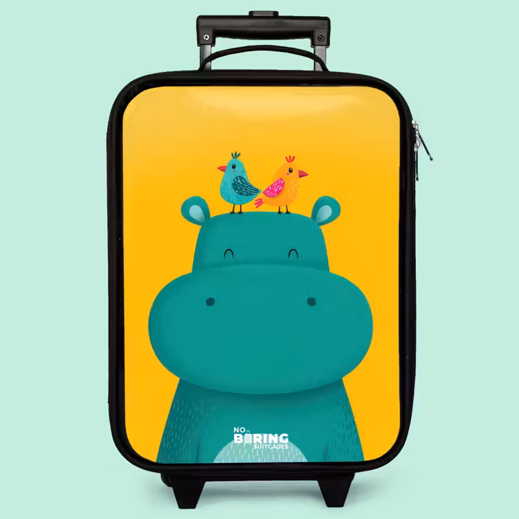 Valise enfant - Hippo - Oiseaux - Jaune — 3