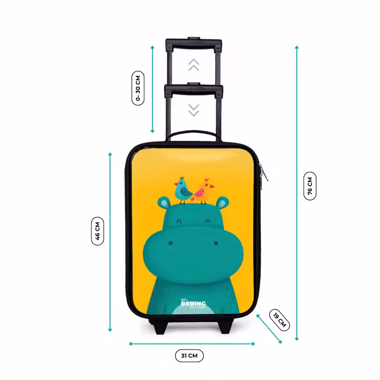 Valise enfant - Hippo - Oiseaux - Jaune — 7