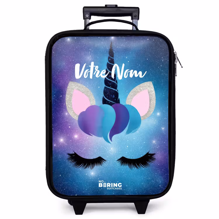 Valise enfant - Licorne sur fond de ciel étoilé — 1