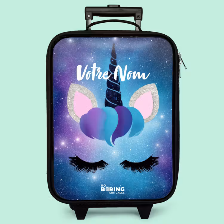 Valise enfant - Licorne sur fond de ciel étoilé — 3