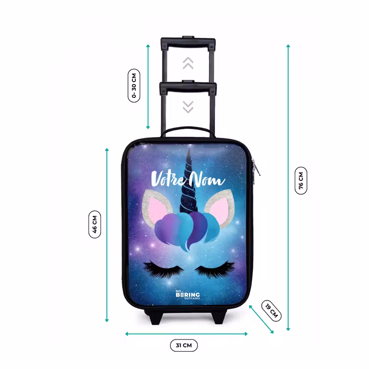 Valise enfant - Licorne sur fond de ciel étoilé — 7