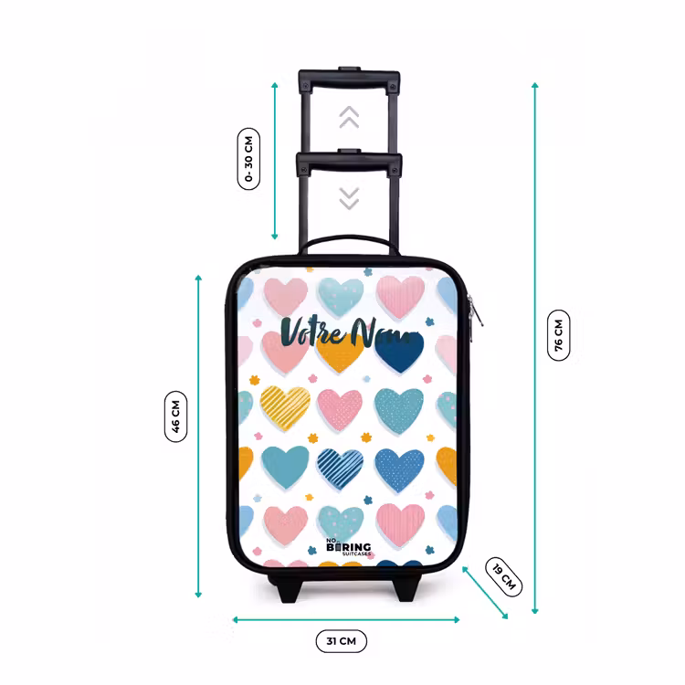 Valise enfant - Motif en forme de cœur — 7