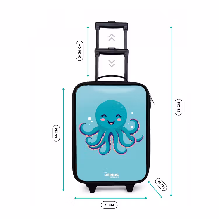 Valise enfant - Pieuvre - Eau - Bleu — 7