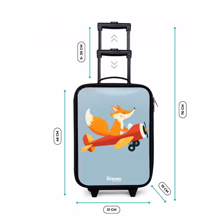 Valise enfant - Renard - Avion - Mouches — 7