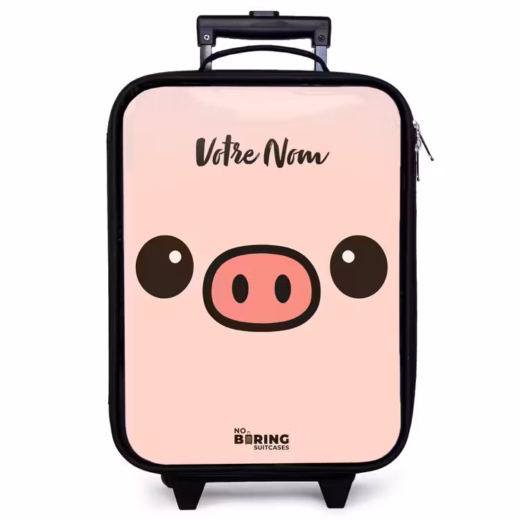 Valise enfant - Kawai - Cochon - Rose — 1