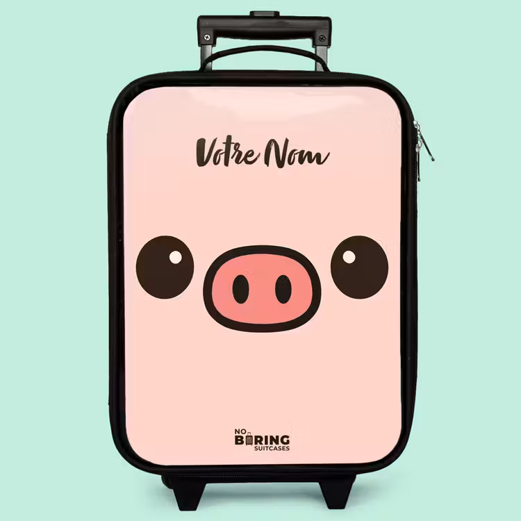 Valise enfant - Kawai - Cochon - Rose — 3