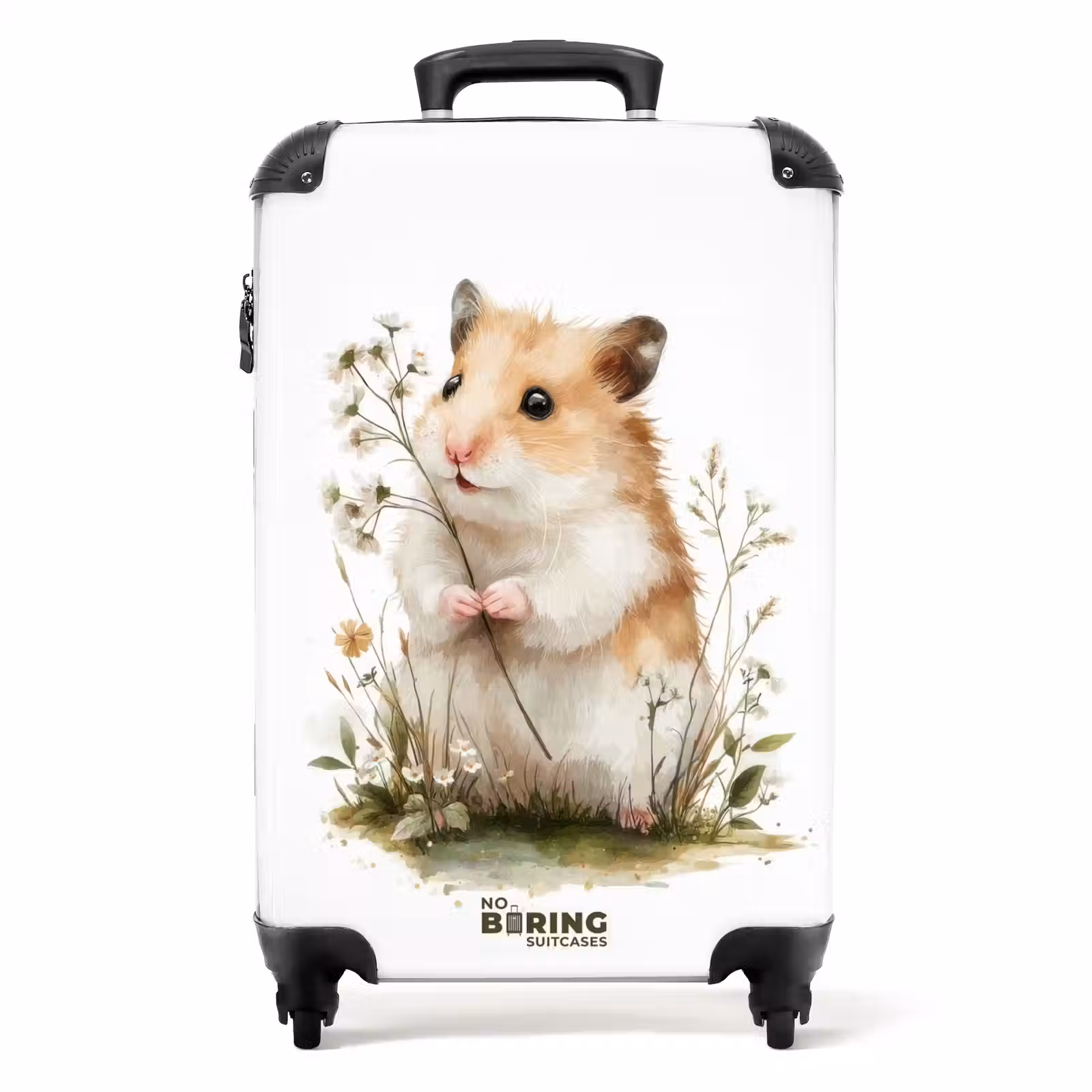 Valise - Hamster avec des fleurs — 1