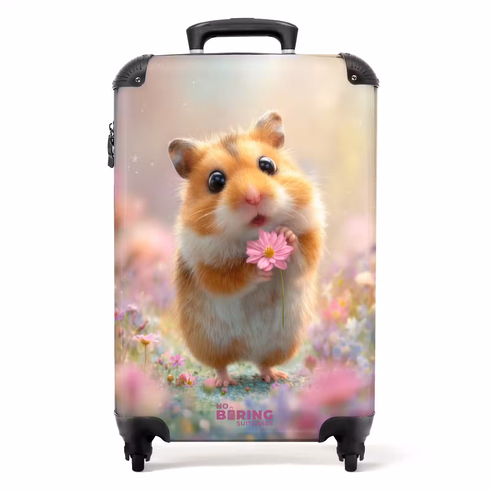 Valise - Hamster entouré de fleurs — 1