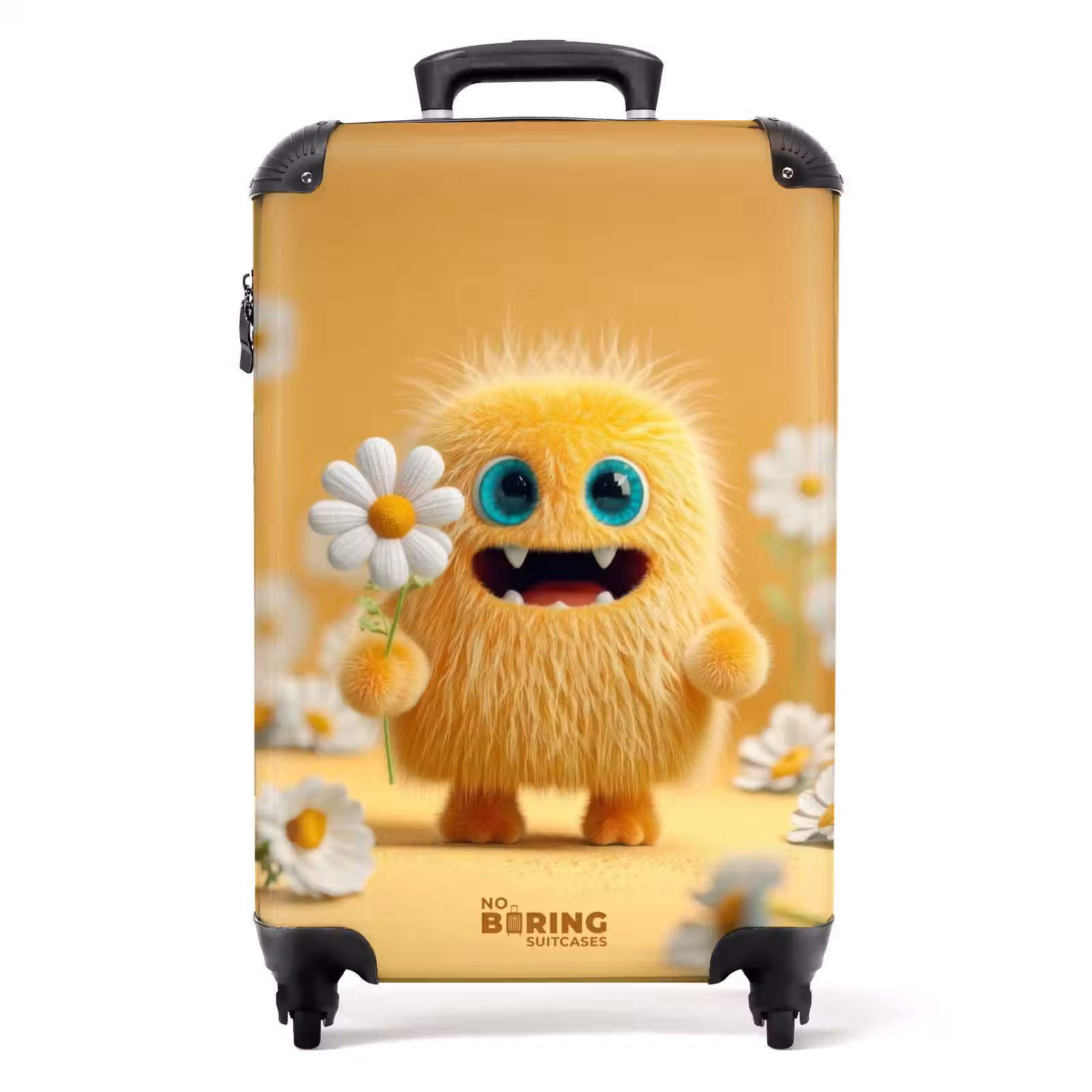 Valise - Monstre joyeux et moelleux avec une fleur — 1