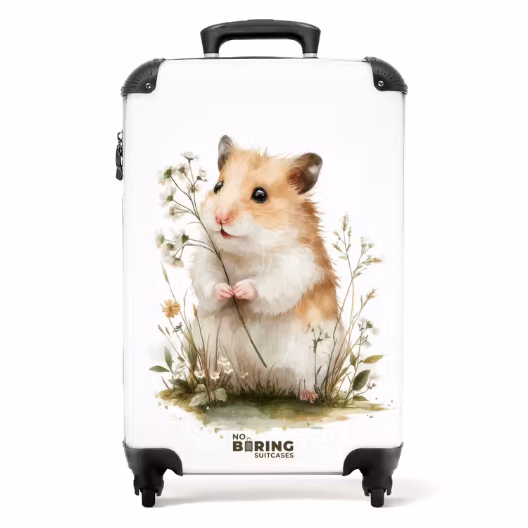 Valise - Hamster avec des fleurs — 1