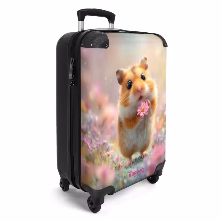 Valise - Hamster entouré de fleurs — 2