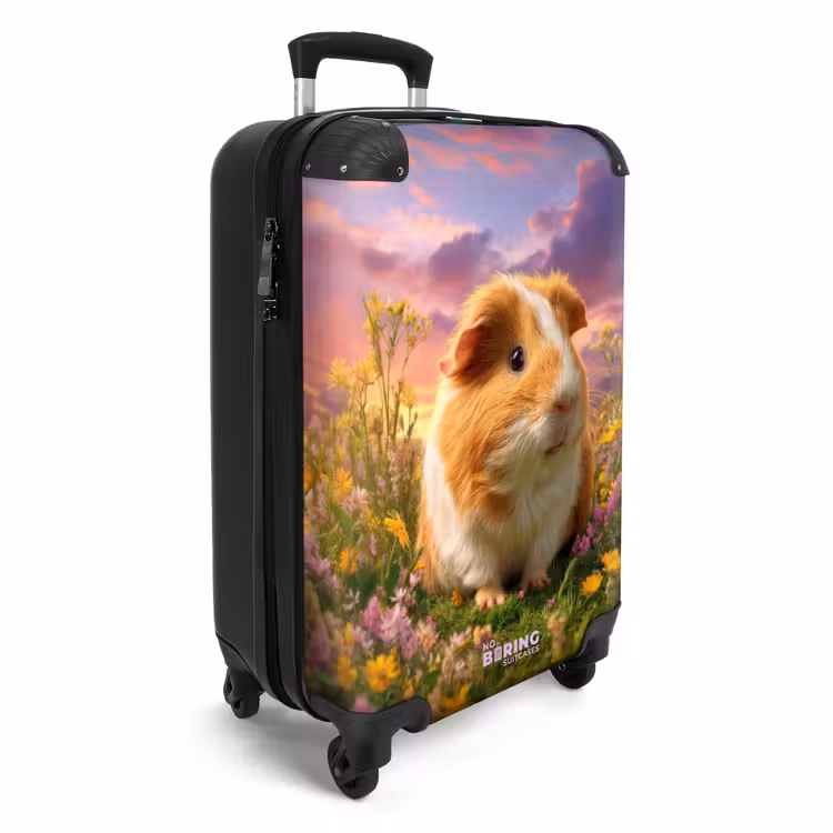 Valise - Hamster parmi les fleurs au coucher du soleil — 2